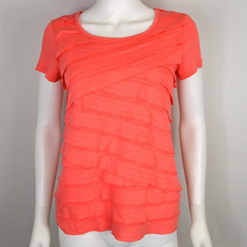AB Studio Coral Tiered Top